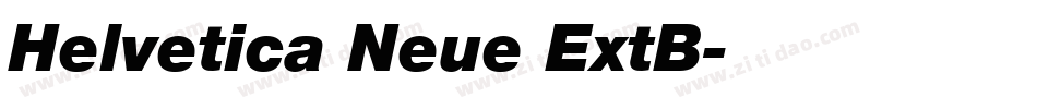 Helvetica Neue ExtB字体转换